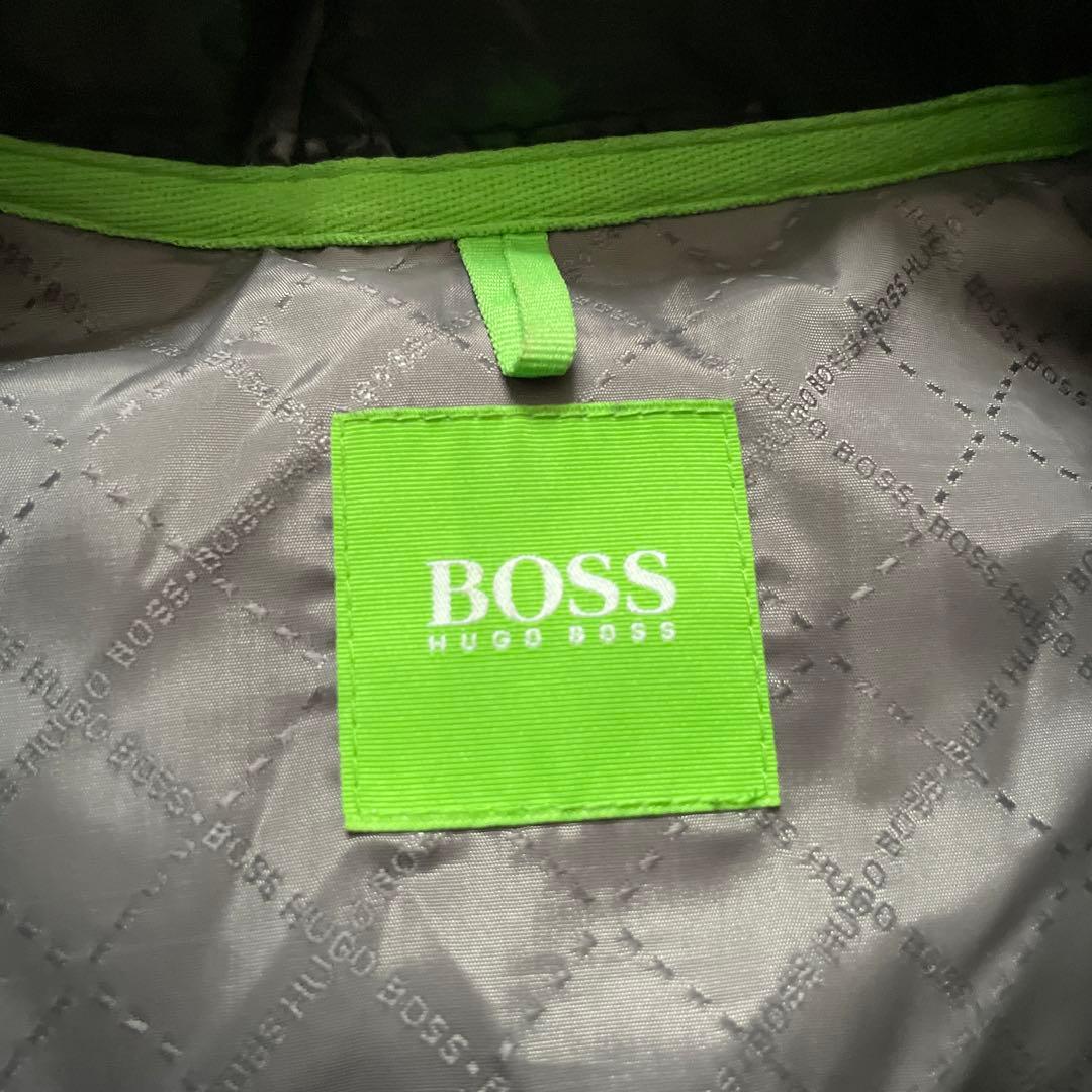 BOSS HUGO BOSS ダウンベスト　スエード　切り替え　2way フード
