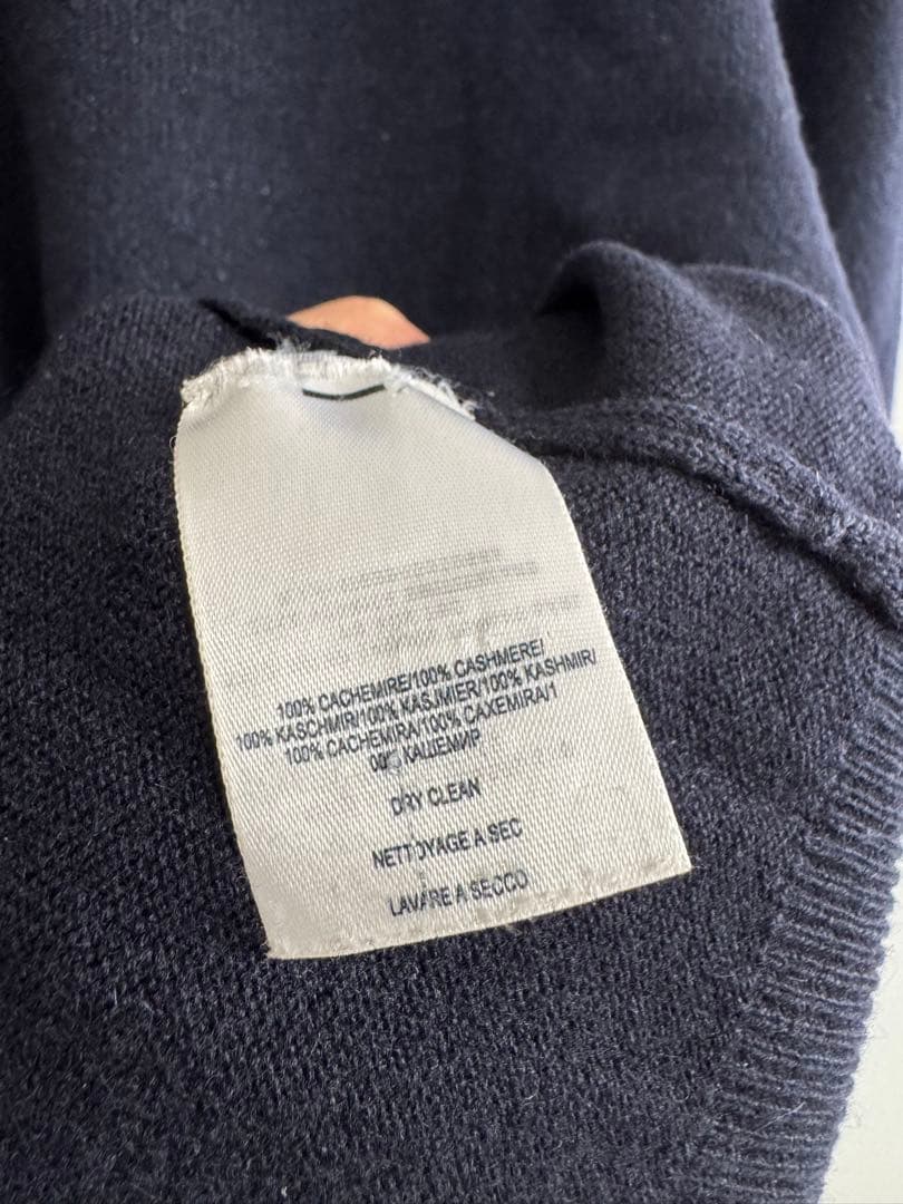 Ralph Lauren 100%カシミヤ Vネックセーター M ネイビー