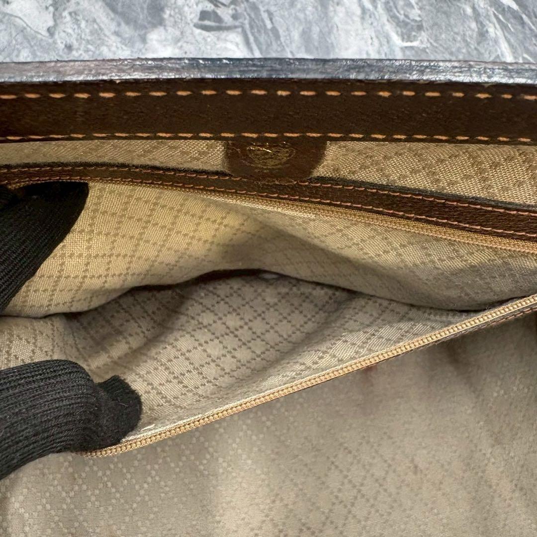 ✨希少✨GUCCI GG ハンドバッグ ベージュ ブラウン レザー ゴールド金具