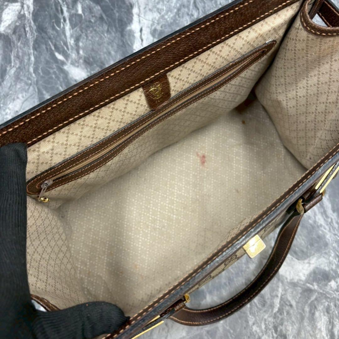 ✨希少✨GUCCI GG ハンドバッグ ベージュ ブラウン レザー ゴールド金具