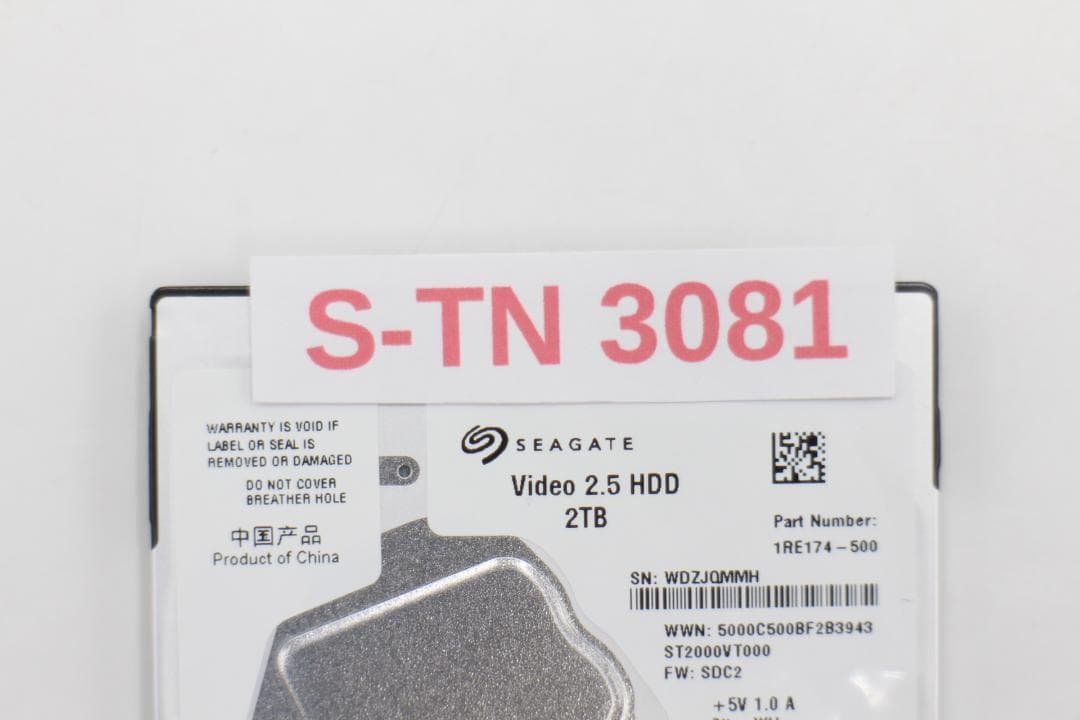3081-HDD Seagate ST2000VT000 2TB 2.5インチ