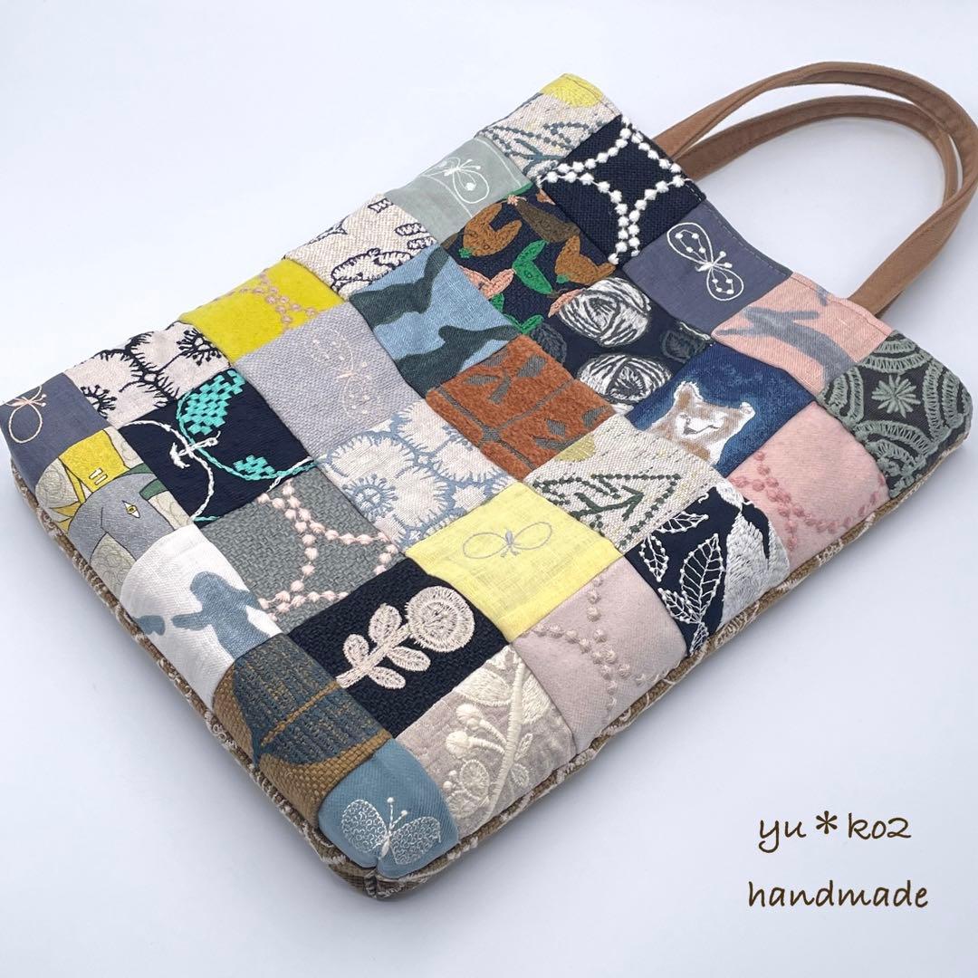 ㊺ミナペルホネン*パッチワーク ハンドメイド バッグ