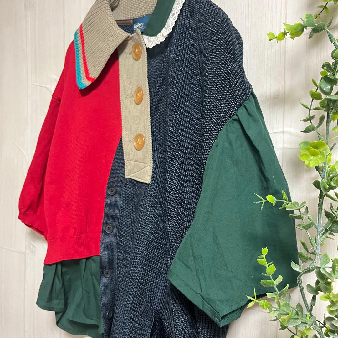 【極美品】kolor カラー デザインシャツ 変形　トップス　ポロシャツ　完売品