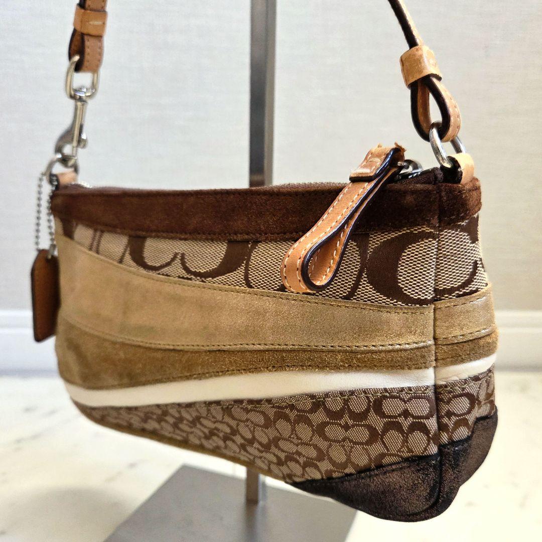 希少 COACH コーチ ミニ アクセサリーポーチ シグネチャー パッチワーク