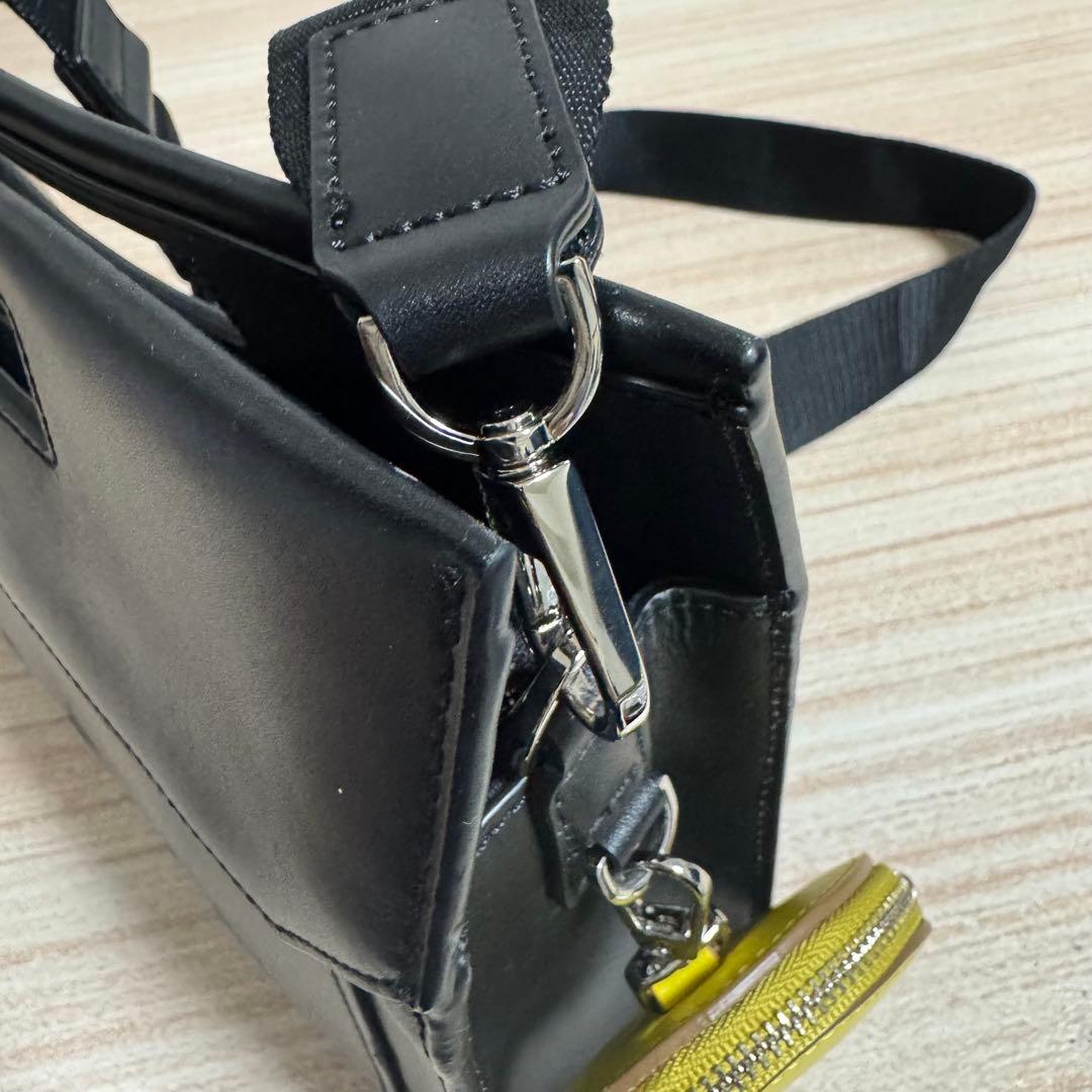 10 未使用品/ポールスミス ショルダーバッグ 2WAY レザー エンボス