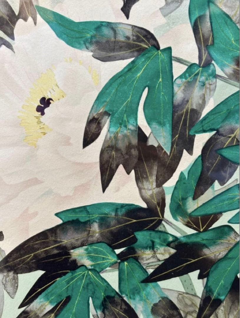 さ*マ様 【真作】中島千波 富貴花 リトグラフ 2/125 直筆サイン 証明シー