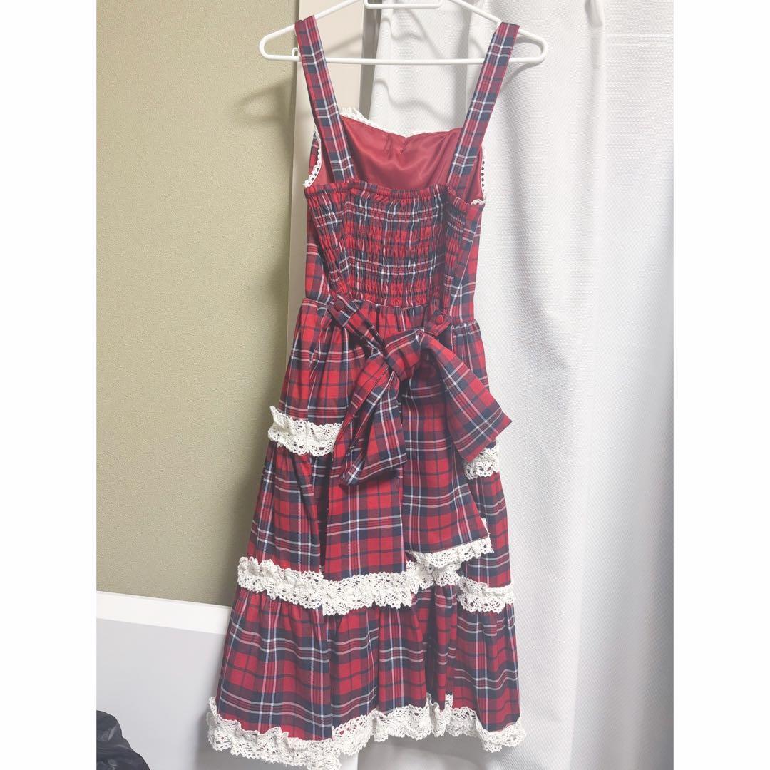 axes femme kawaii タータンチェック ジャンパースカート