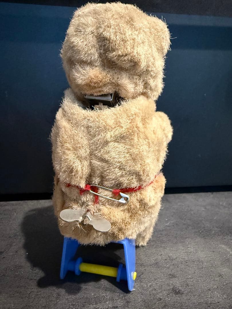 マックスカール　ゼンマイ　編み物をするクマさん　max carl アンティーク