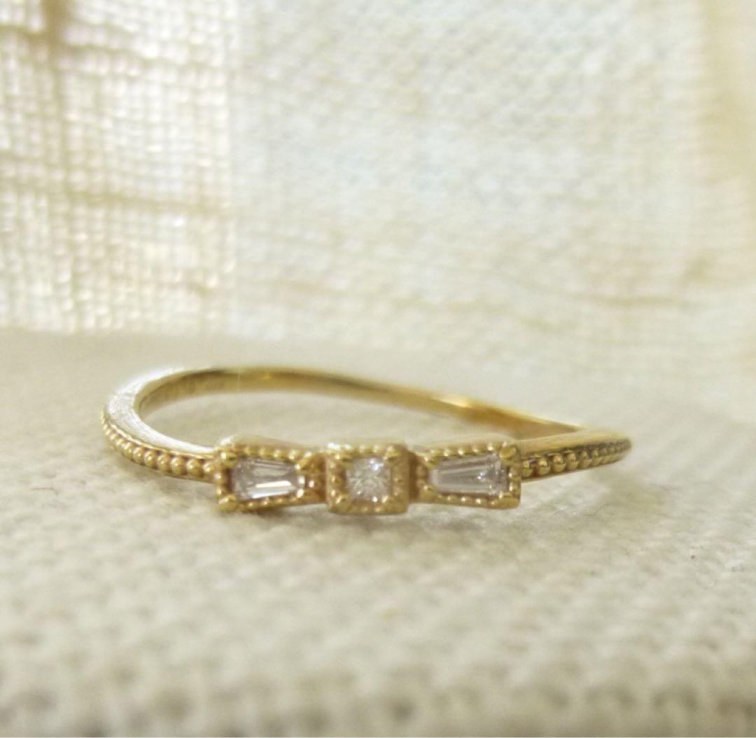 【JUPITER】K10ダイヤモンドタイリング/リボン