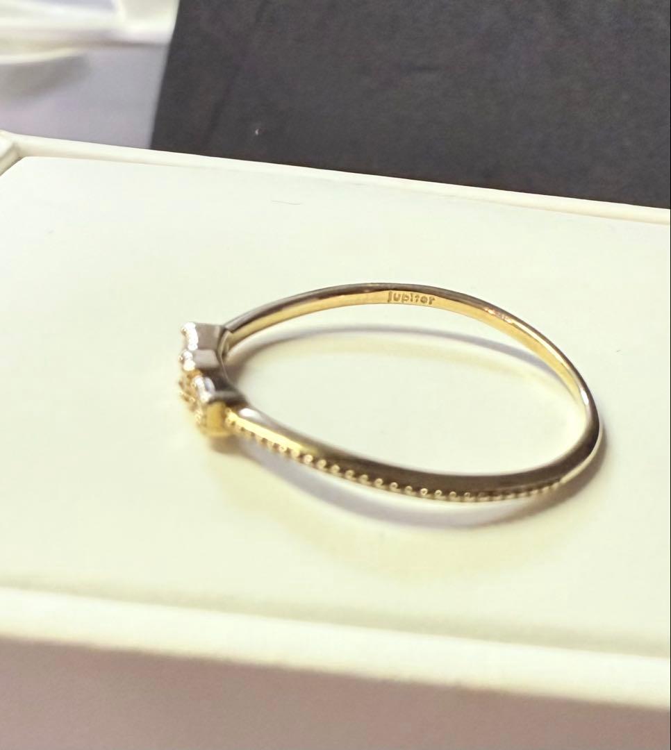 【JUPITER】K10ダイヤモンドタイリング/リボン