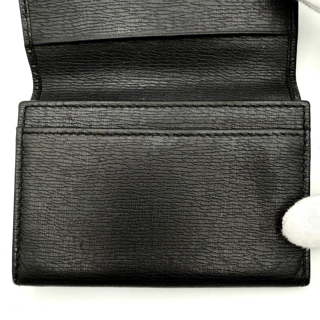 グッチ インターロッキングG カードケース 名刺入れ レザー ブラック