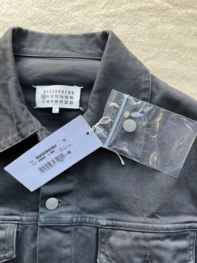メゾンマルジェラ　ブラックデニムGジャン　サイズ46