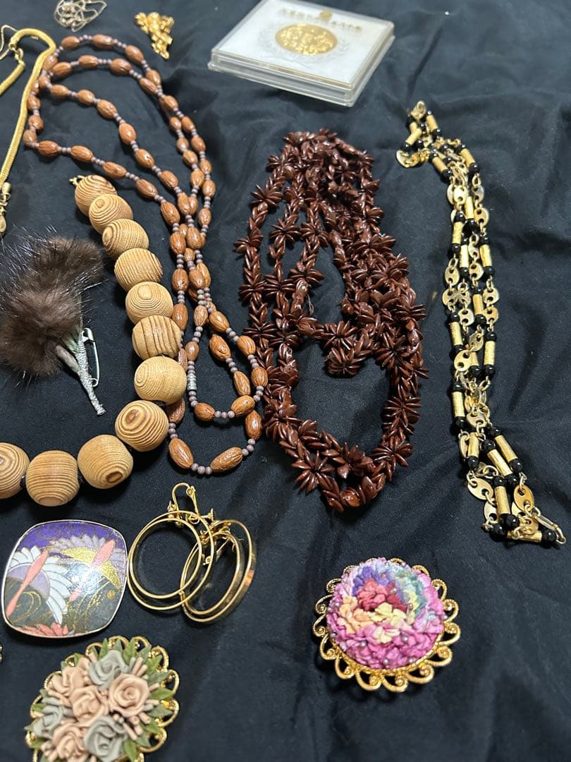 メッキ　アクセサリー　MONET パール