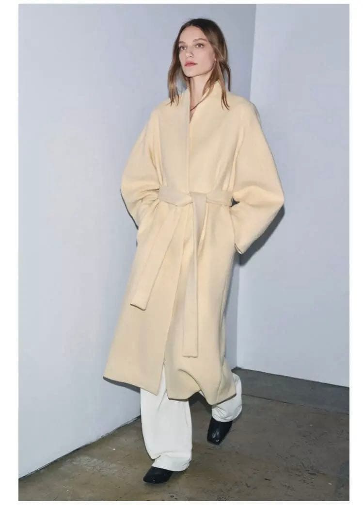 ZARA オーバーサイズウール混紡コート M