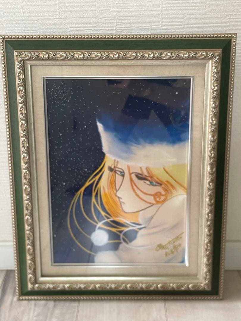 【F4号】手描き油彩 松本零士【銀河鉄道999】サイン有　模写　メーテル　絵画