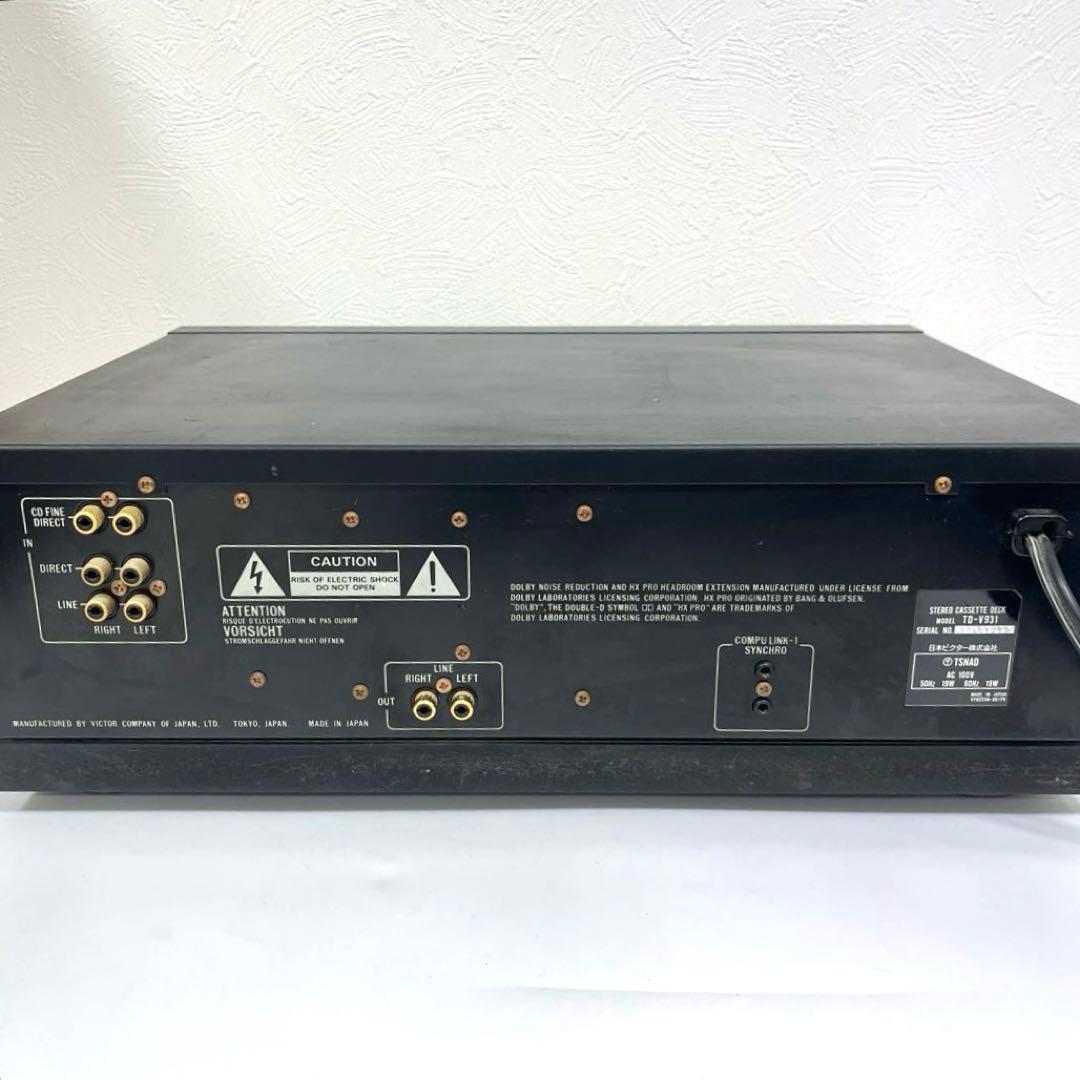 【激レア】Victor TD-V931ステレオカセットデッキ リモコン有