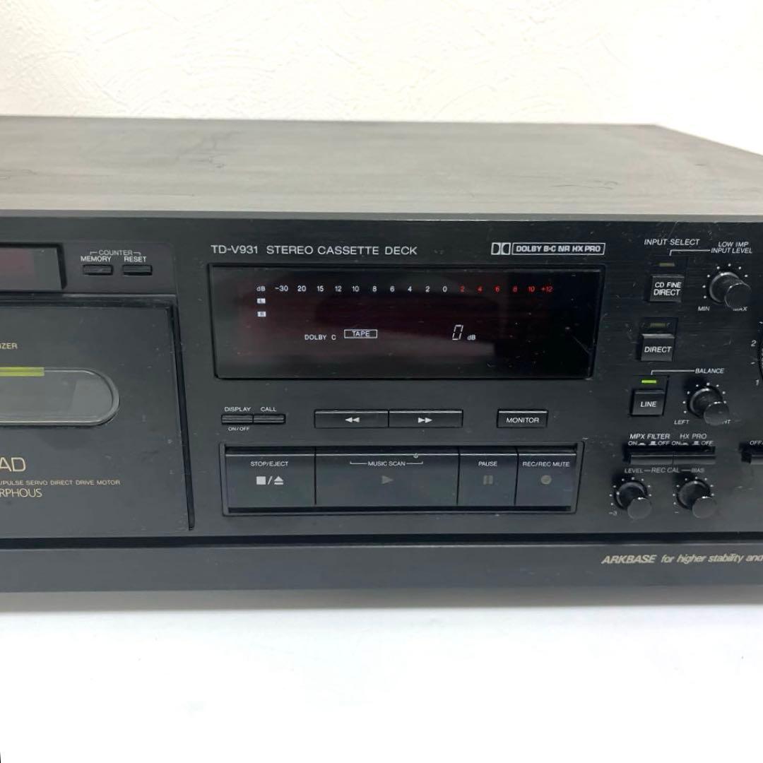 【激レア】Victor TD-V931ステレオカセットデッキ リモコン有