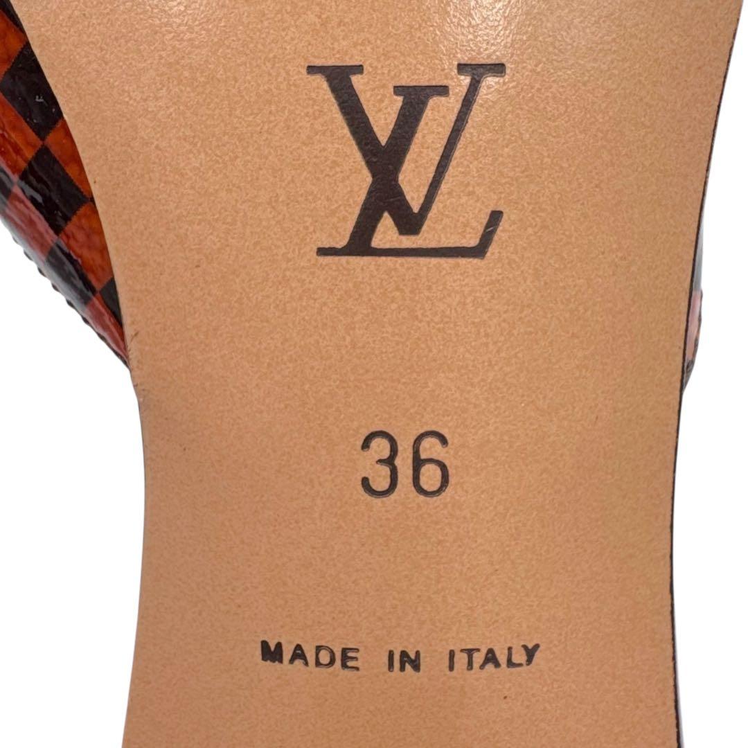 LOUIS VUITTON ルイヴィトン ダミエ ミュール 36 ヒール