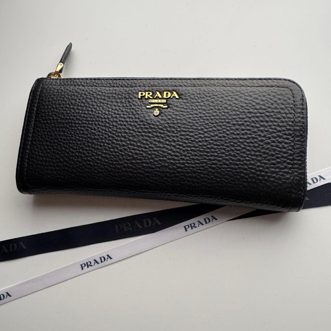 【極上美品】221 PRADA プラダL字ファスナー 長財布