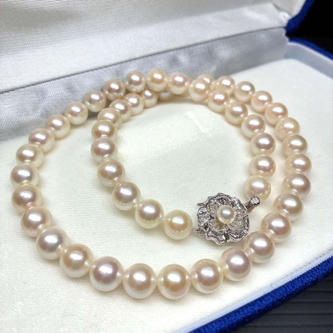 ジュエリーマキ　あこや真珠 ネックレス 8.0-8.5 パール　シルバー　本真珠