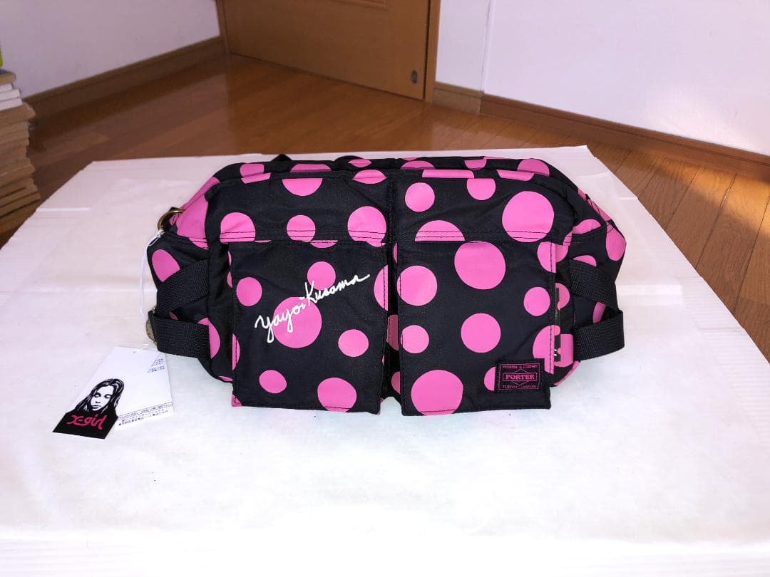 激美品　ポーター　草間彌生　ウエスト　ポーチ　ボディー　バッグ　タンカー　旅行