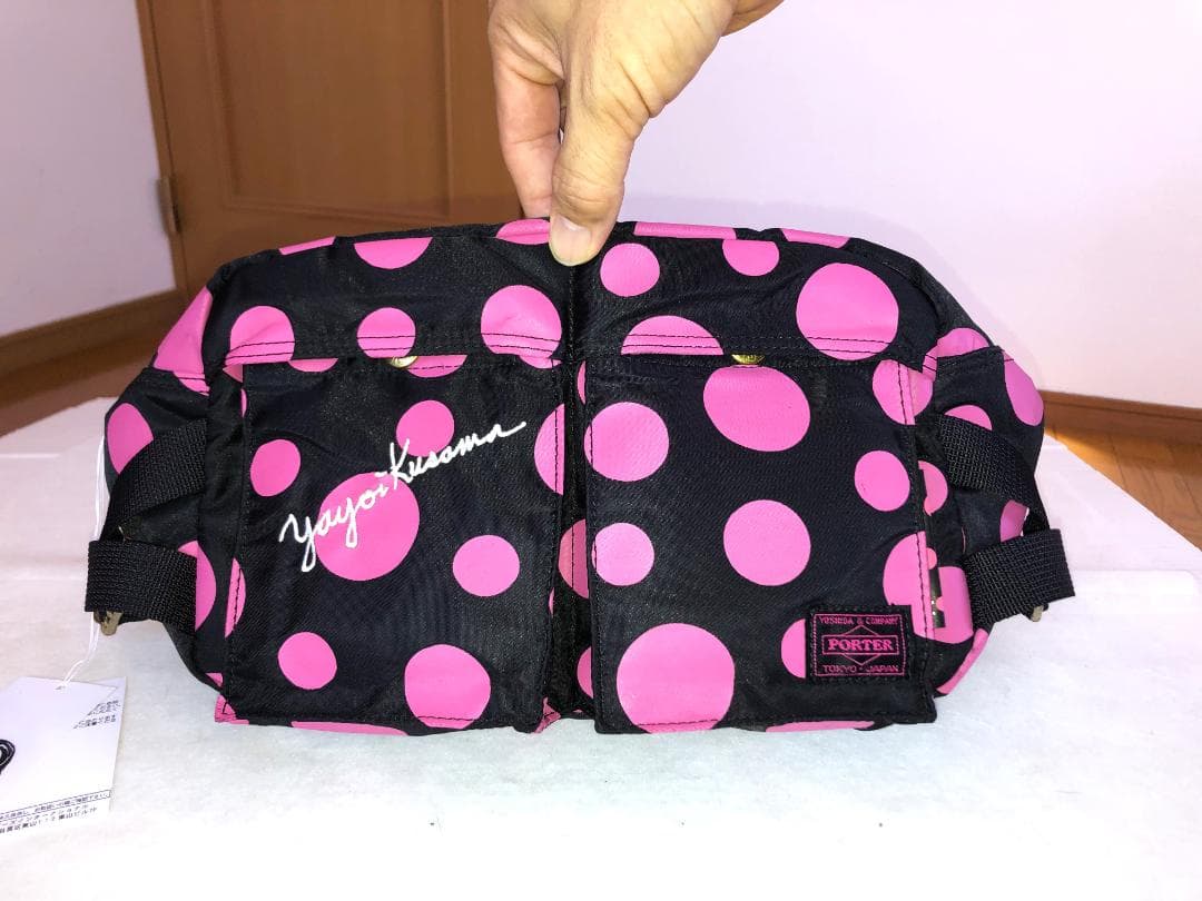 激美品　ポーター　草間彌生　ウエスト　ポーチ　ボディー　バッグ　タンカー　旅行