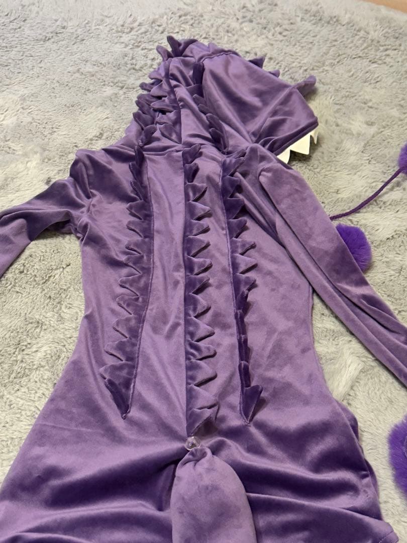 新品紫色フード付きボディスーツ キャラクター衣装 ゲンガー ポケモン