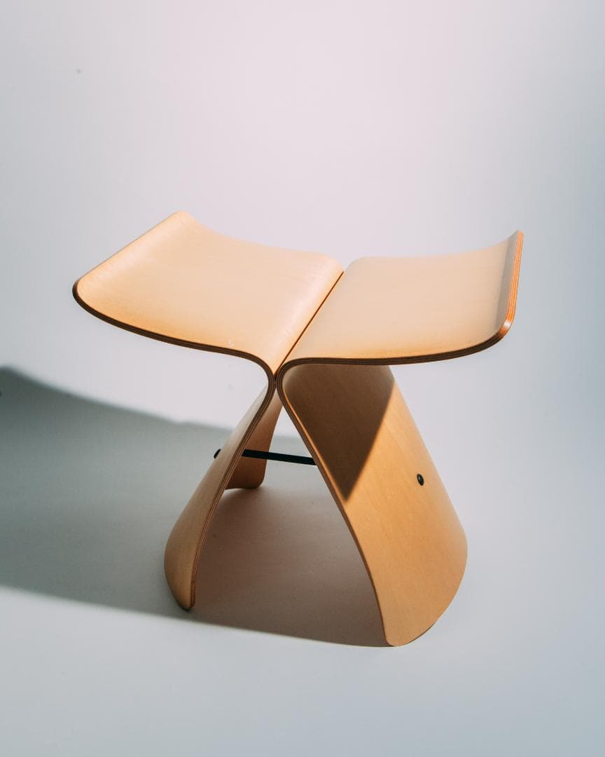 天童木工 柳宗理　バタフライスツール メイプル