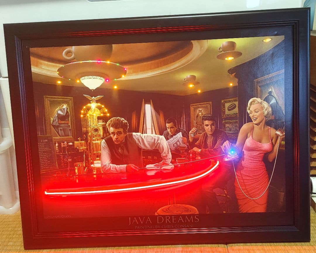 【希少】Java Dreams ネオンLEDライト壁掛け　レア　レトロ