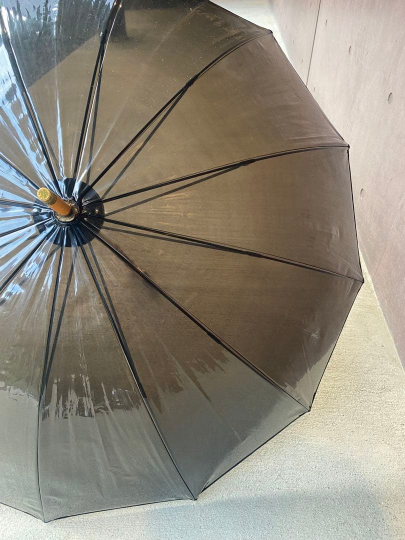 トラディショナルウェザーウェア BAMBOO CLEAR UMBRELLA 黒