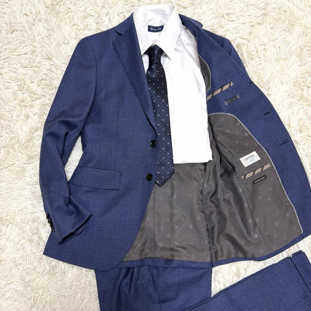 美品　オリヒカ　セットアップスーツ　ビジネススーツ　ネイビー　紺　Y5 REDA