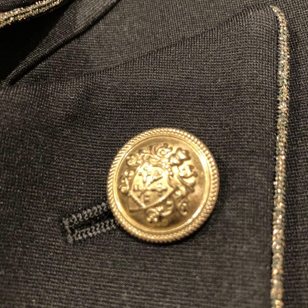 極美品　ナポレオンジャケット　金ボタン　ショート丈 ブラック モード系 軍服風
