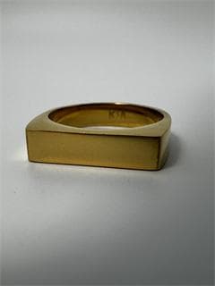 《最高品質/日本製18金》K18ゴールド 四角形リング3.35g 11号