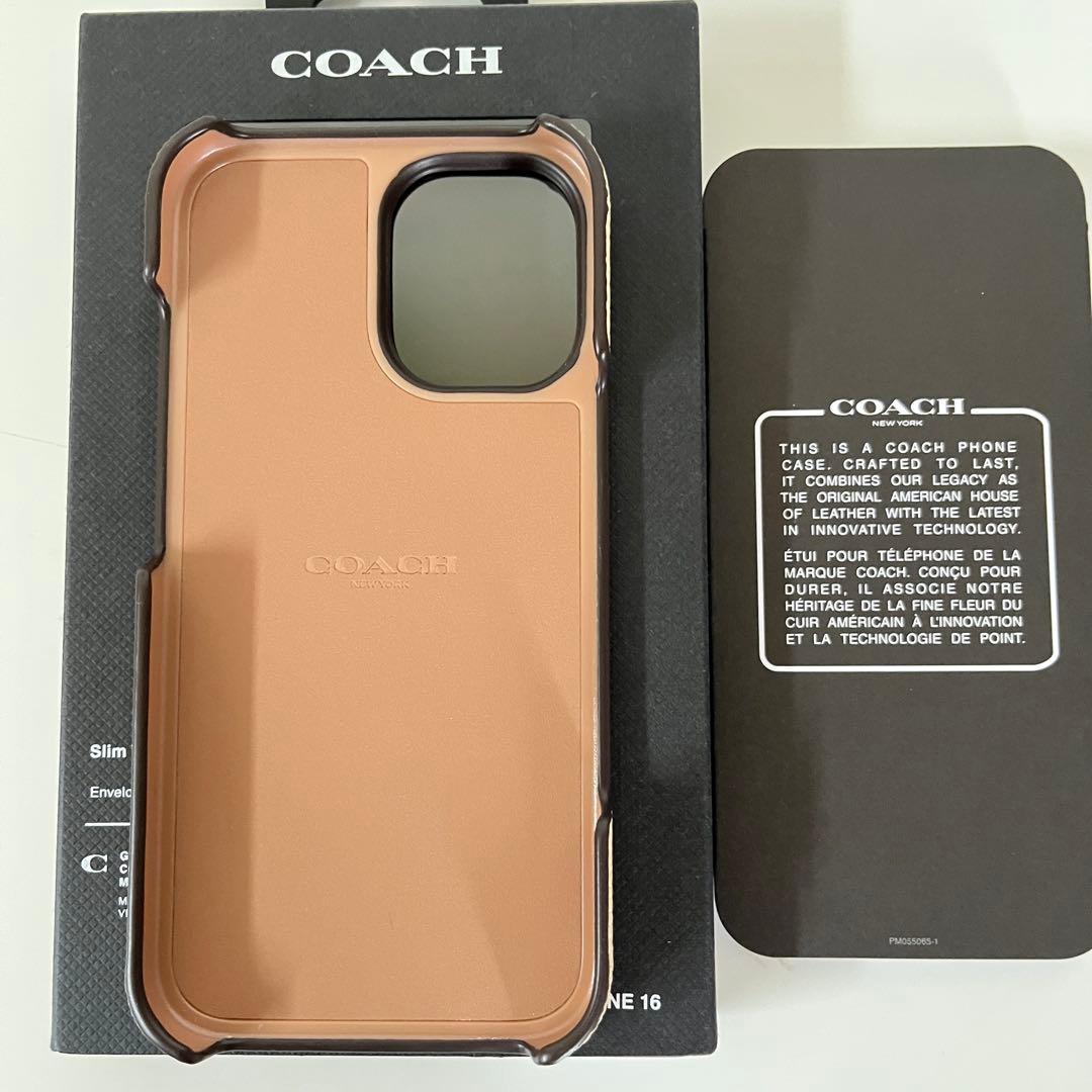 コーチ☆新品☆COACH レキシー iPhone16 ケース/レザー アイボリー