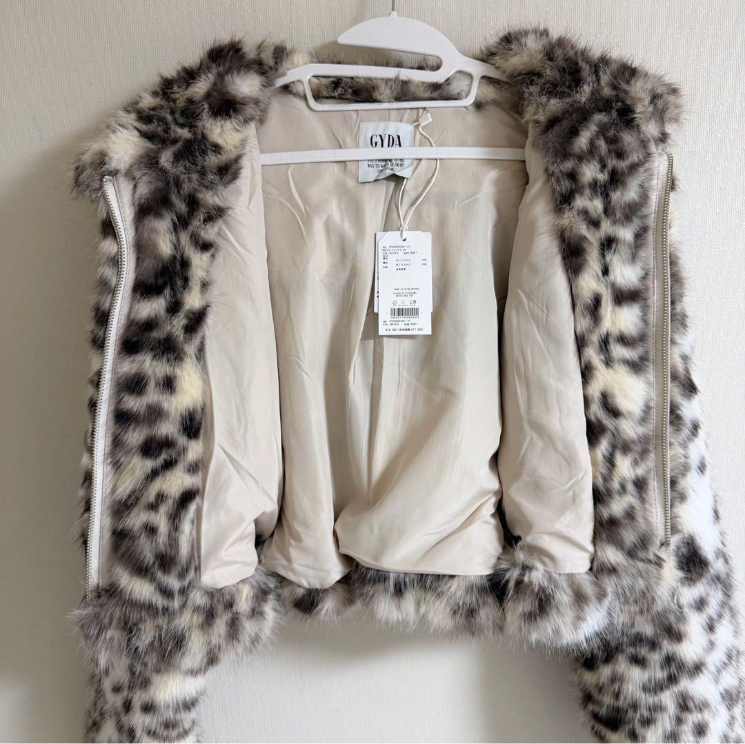 ❤︎未使用❤︎GYDA/ジェイダ☆GGエコファーショートフードコート　 レオパード