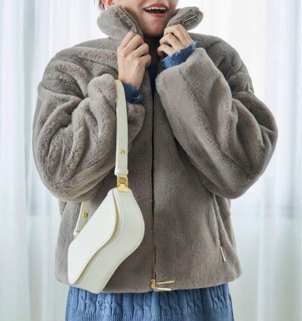 美品 TATRAS タトラス バルブラ ファーブルゾン モカ 01 BARBRA