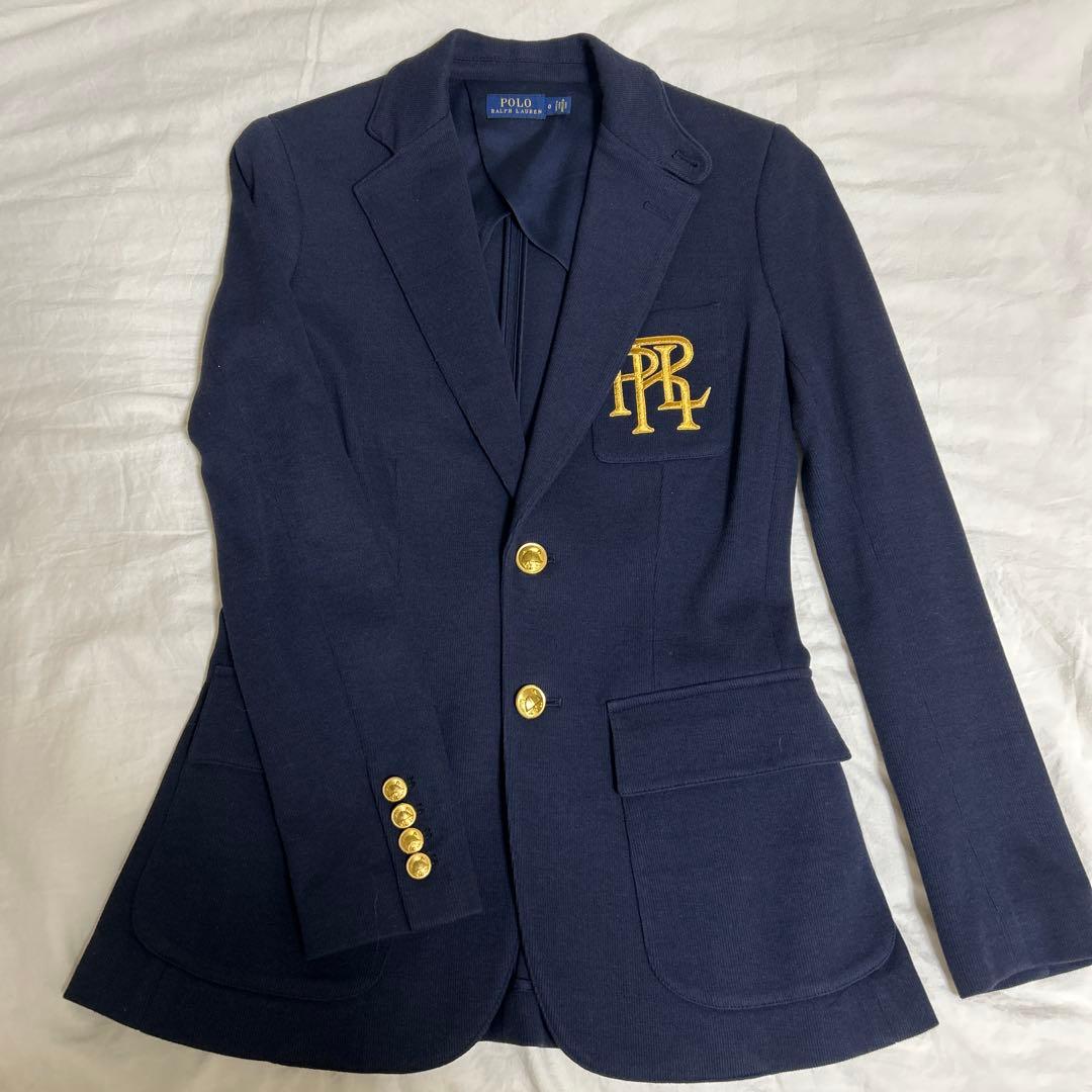ポロラルフローレン レディース ブレザー ジャケット 紺ブレ 金ボタン