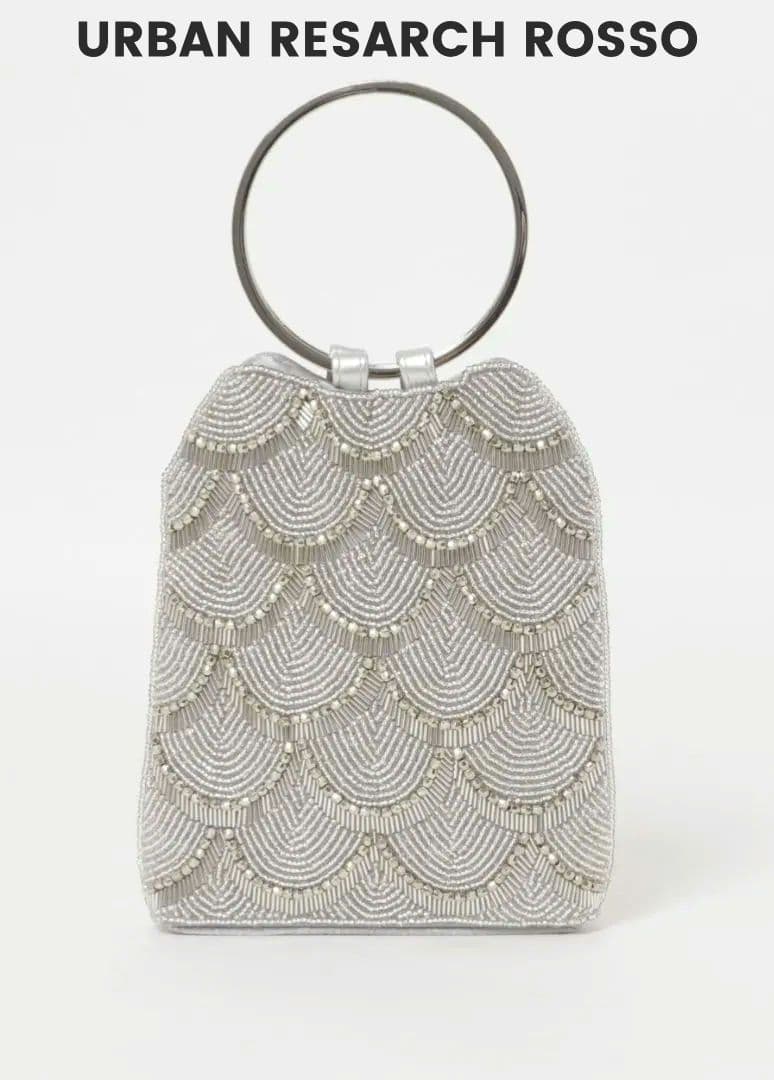 ROSSO リングハンドルビジューバッグ　パーティーバッグ