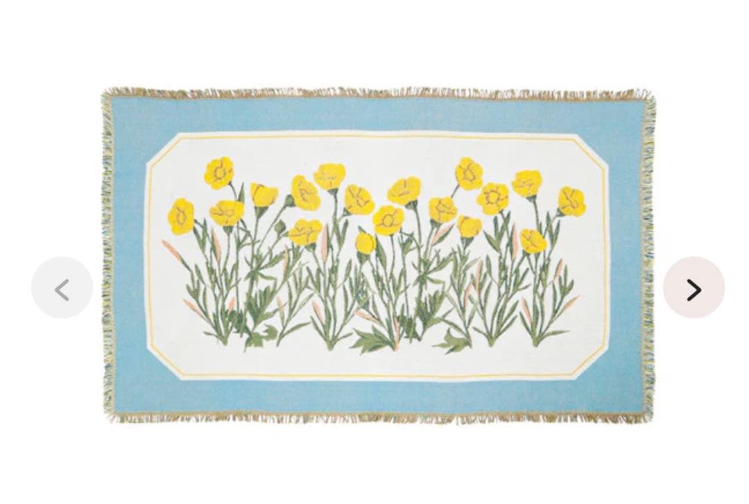 ルル メリー 花柄フリンジマット