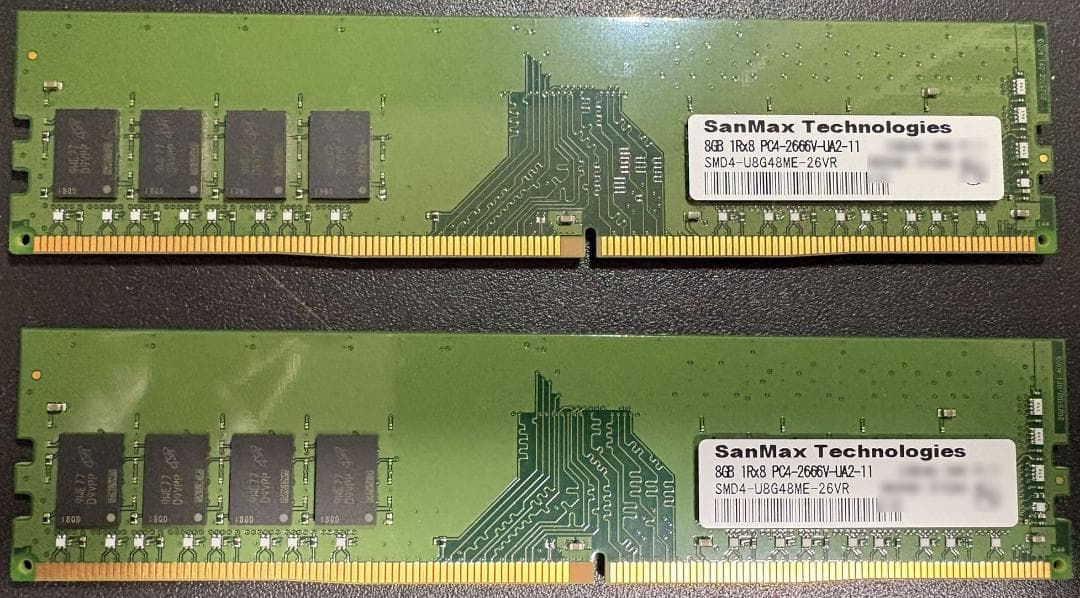 【送料込】 DDR4-2666MHz 8GBx2枚セット
