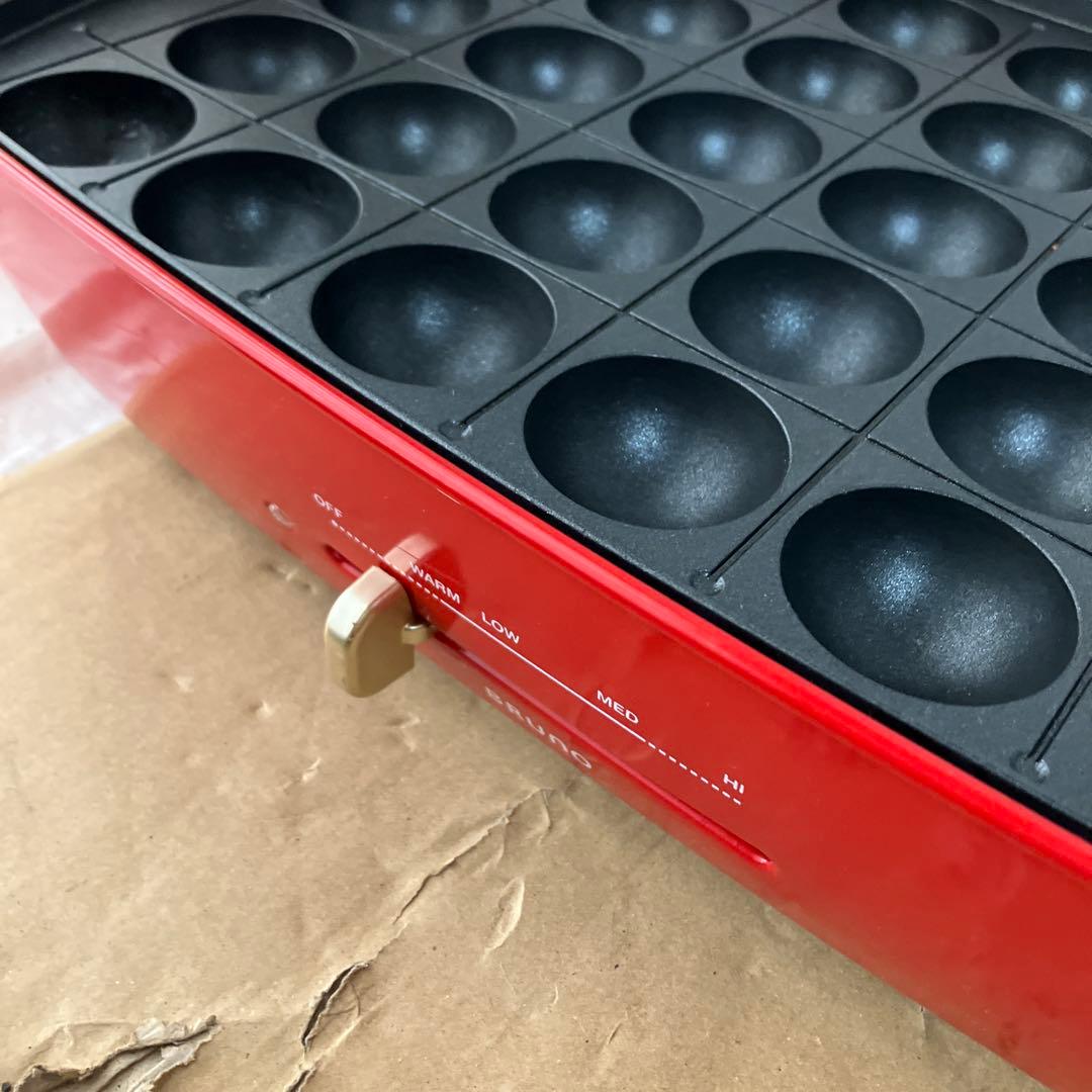 ブルーノ　グランデ　赤 ホットプレート プレート付き　BOE026