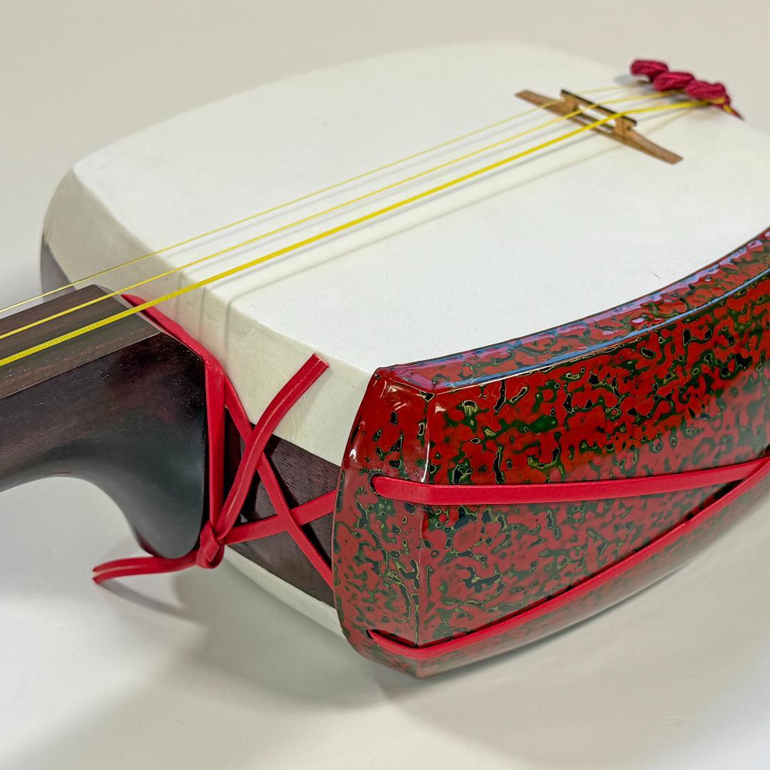 フルメンテ済 津軽三味線 中古 紅木 トチあり ケース付 津33