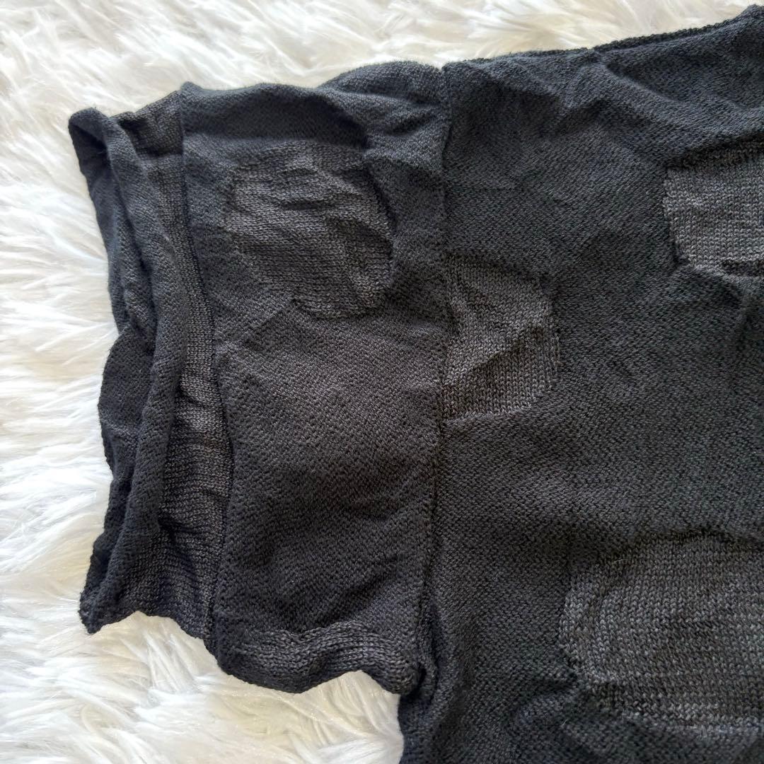 美品✨ヨウジヤマモト ワイズ コットン 水玉 ニット セーター 2 M ブラック