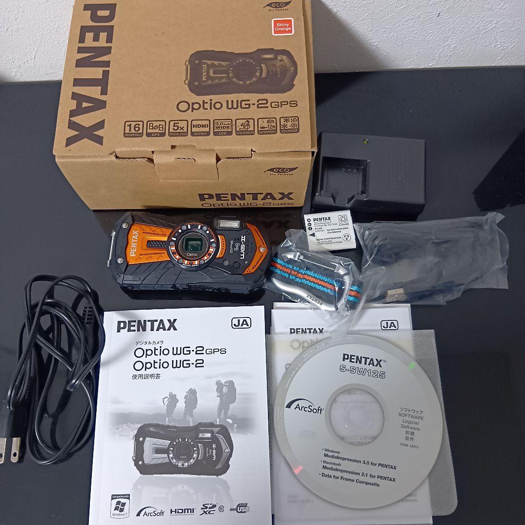 PENTAX Optio WG-2GPS 防水コンパクトデジタルカメラ オレンジ