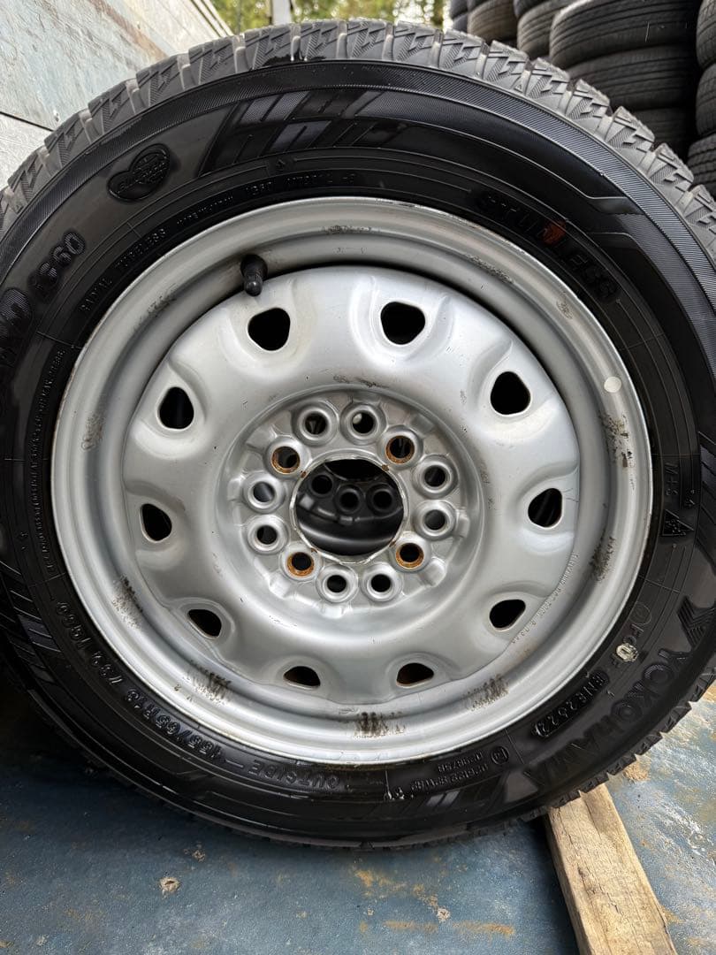 ヒロヨコハマスタッドレス155／65R13 73Qスチールホイール付き深溝