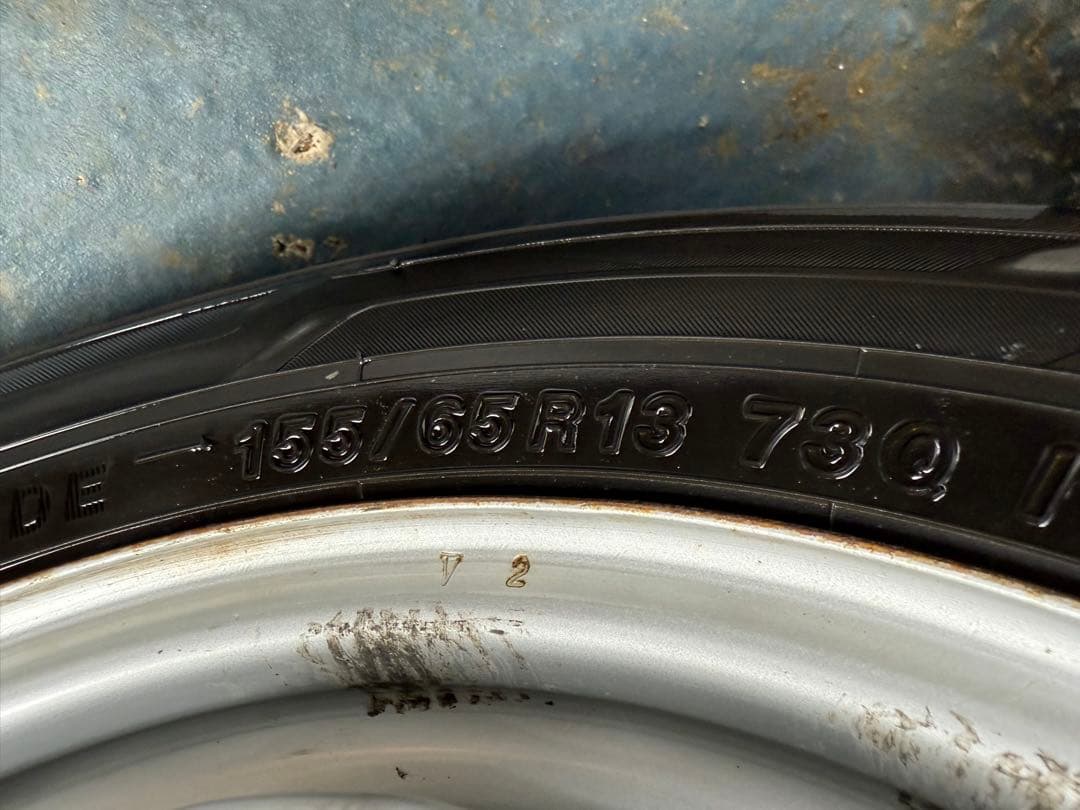 ヒロヨコハマスタッドレス155／65R13 73Qスチールホイール付き深溝