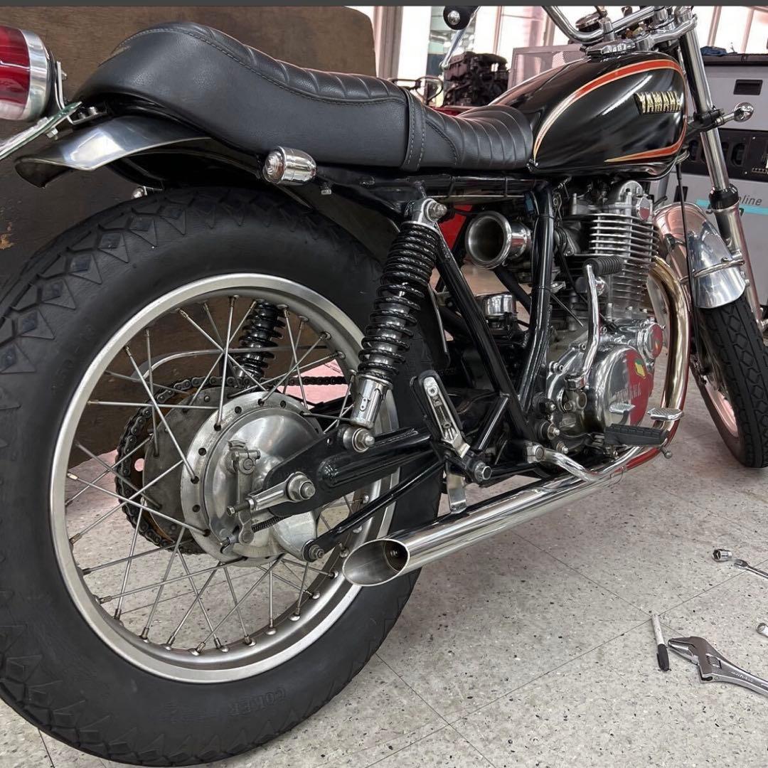 M*A様 ワンオフ　SR400 ショート菅　ドラッグパイプスラッシュカ