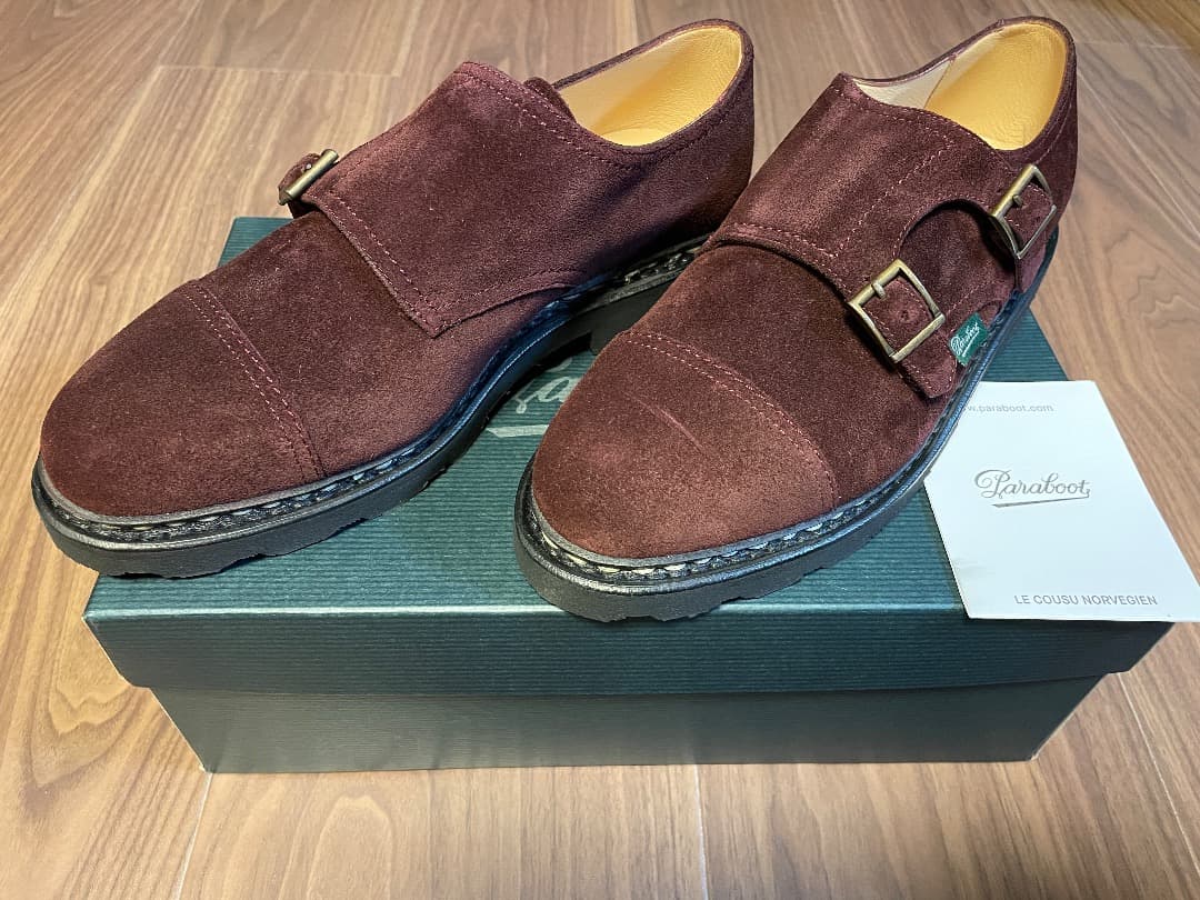 【新品未使用】Paraboot WILLIAM スエード ワインレッド UK6