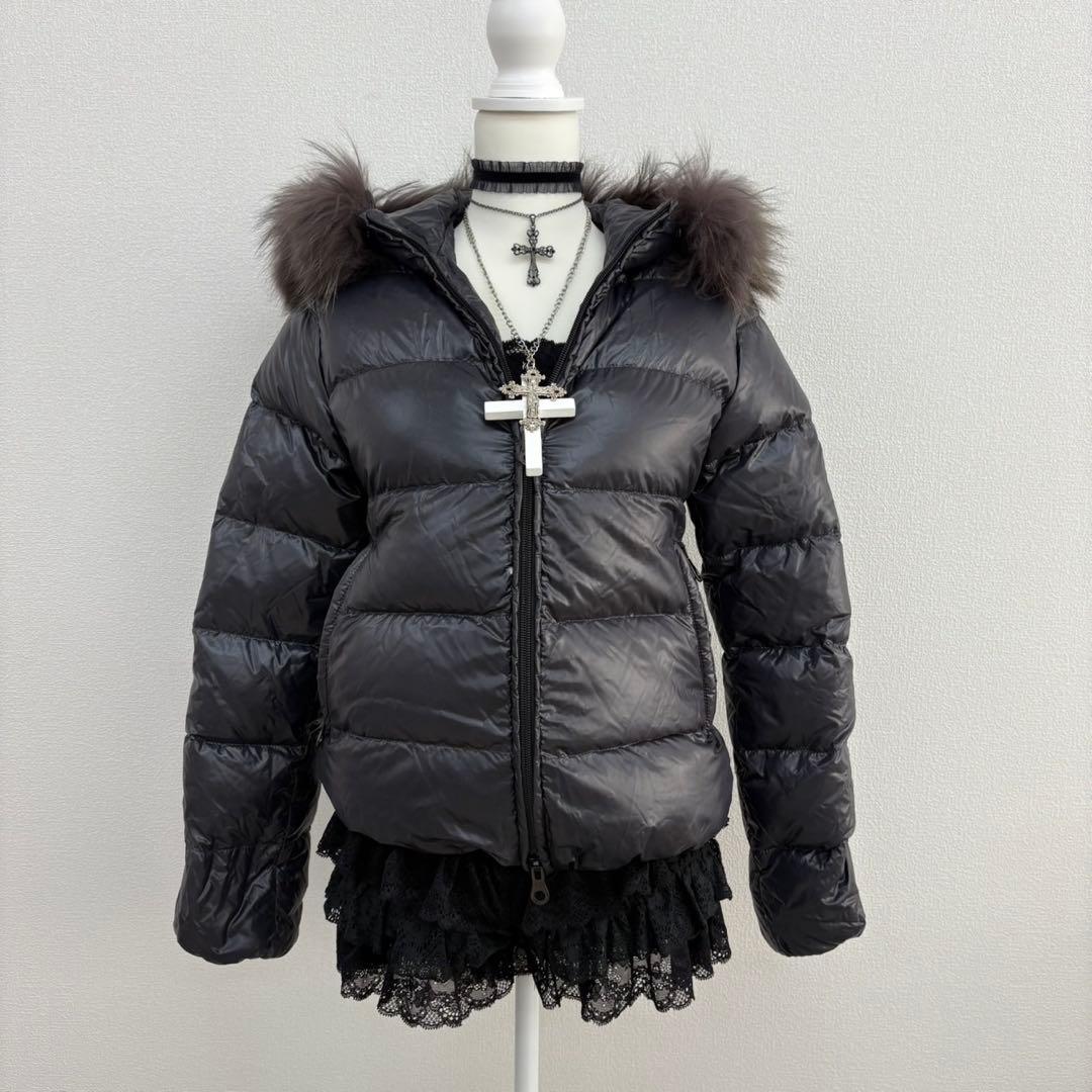 DUVETICA ファー付きダウン 定価13万 Y2K size40短丈 光沢
