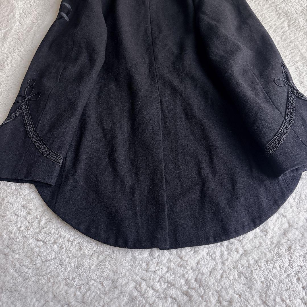 【希少】&ellecy ナポレオンジャケットコート　ウール 黒　M